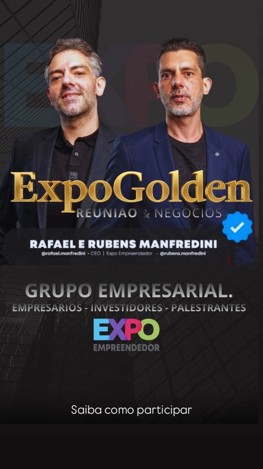 Arte da ExpoGolden com Rafael e Rubens Manfredini